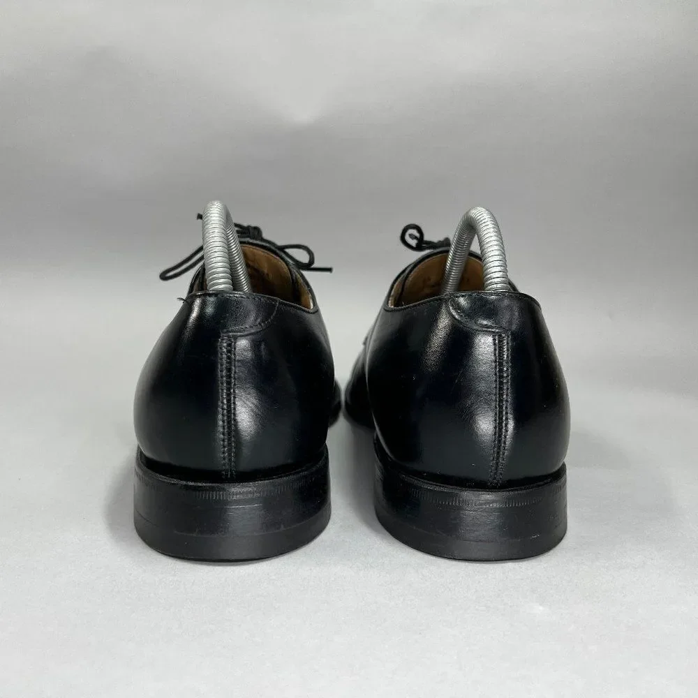 Johnston & Murphy Men's Size 8‎ Black Leather Cap Toe Dress Shoes